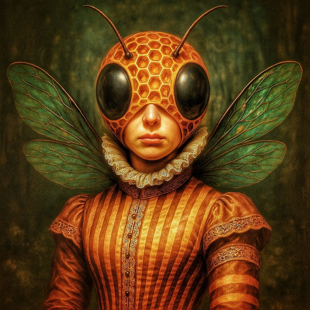 Peculiar bee woman