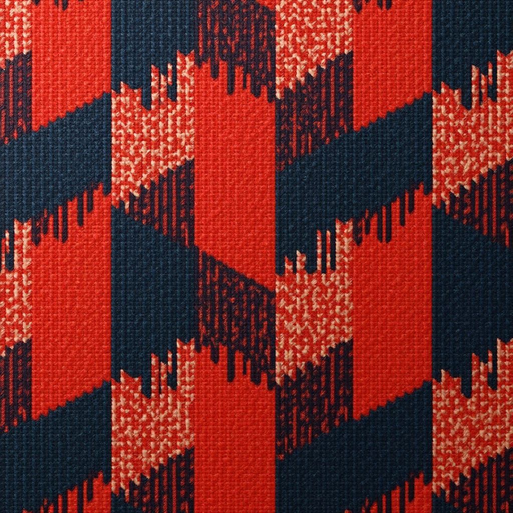 Avant-Garde Knitted Textile Pattern in Bauhaus Style