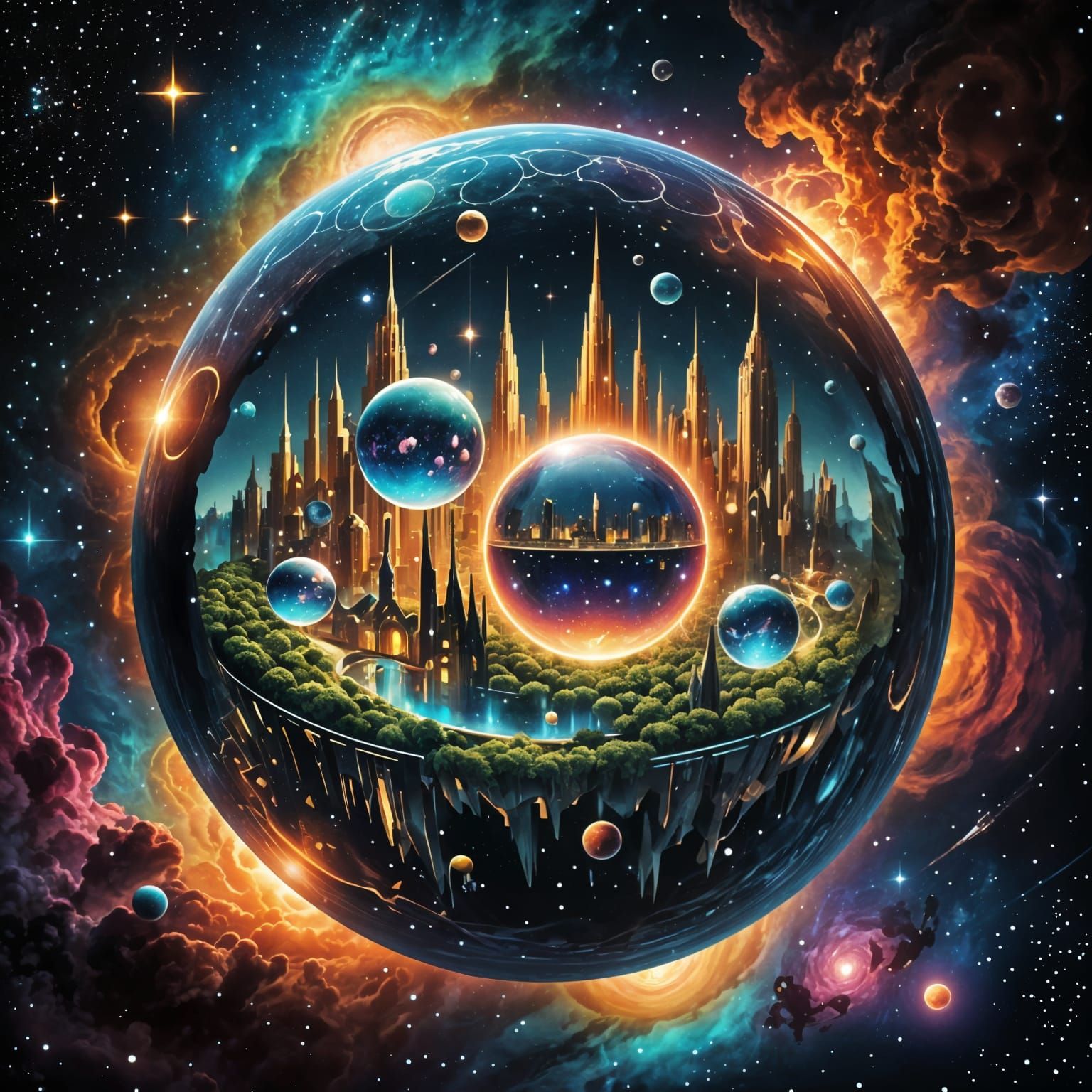 Celestial Orb Metropolis  by @Artless