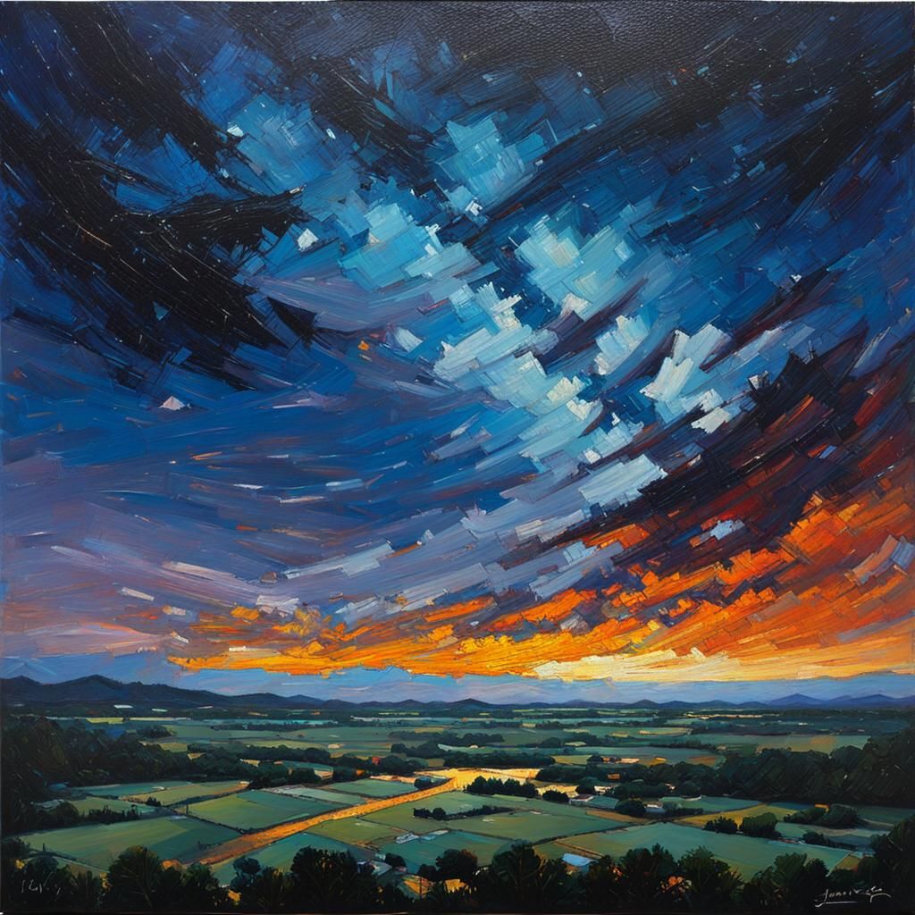 broken night sky