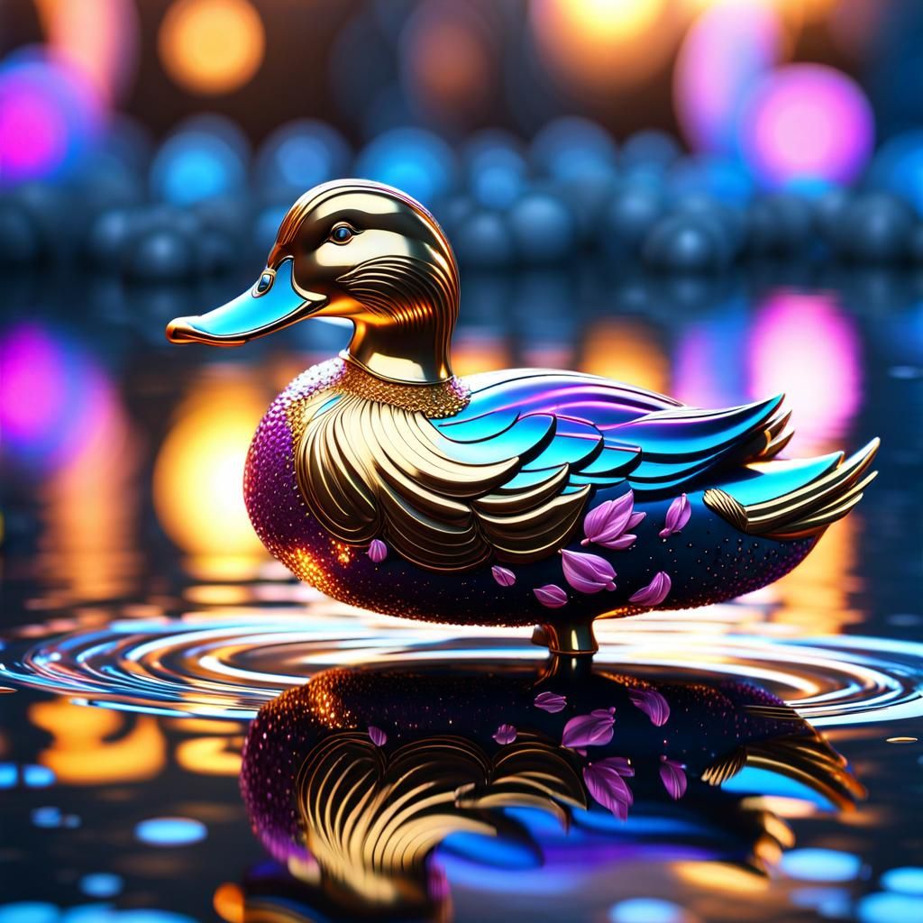 Precious duck statue