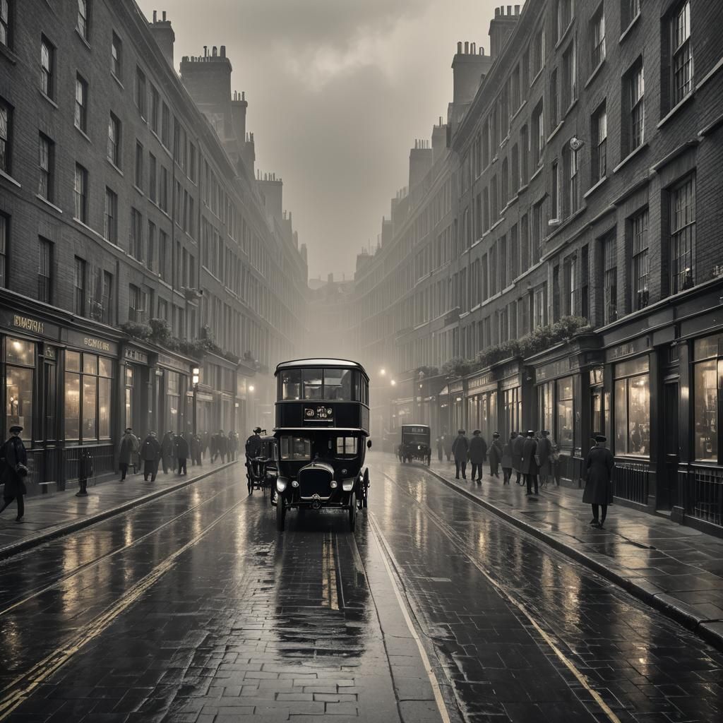 1880s misty London street - AI Generated Artwork - NightCafe Creator