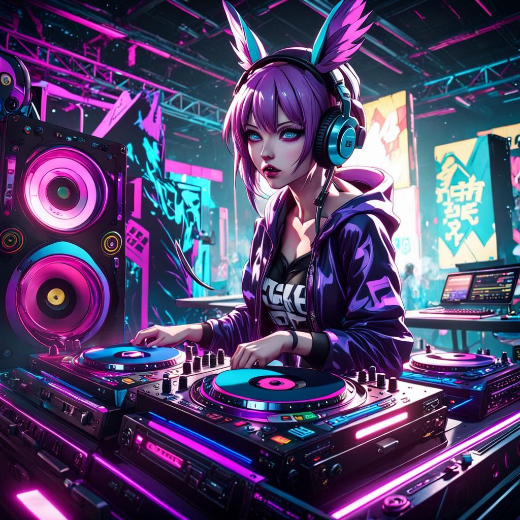 Horror hot Anime Girl Dj Studio1