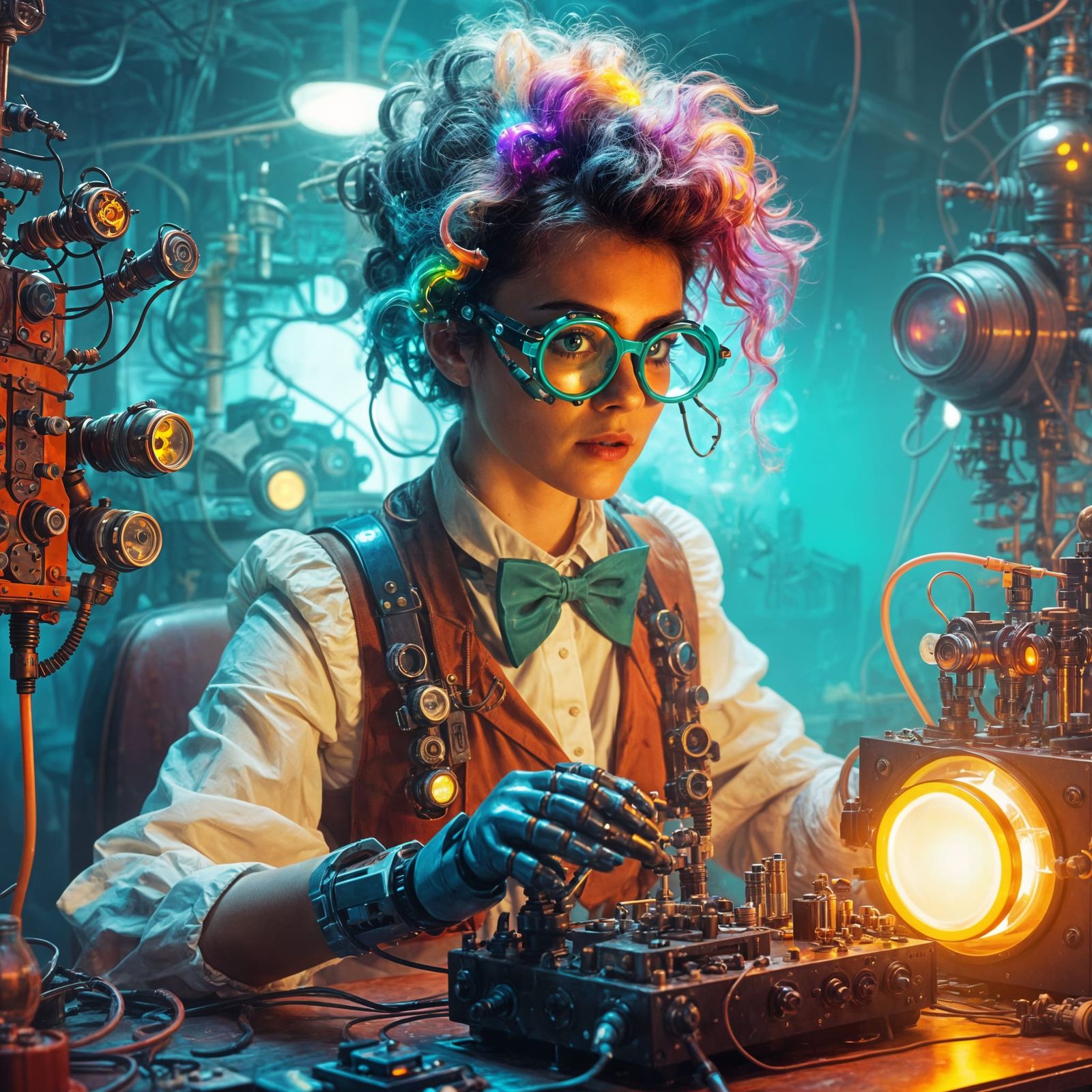 Miss Millicent Gadgeteer at work  by @Sherkhal