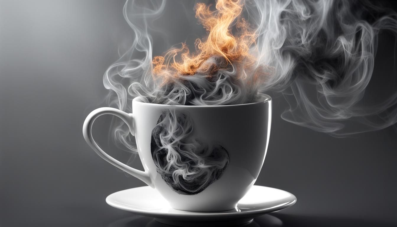 smoke within a cup showing pictures of the creation, chaos ...