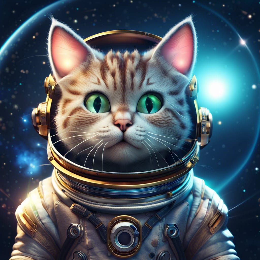 Pirate Cat in Spacesuit - AI Generated Artwork - NightCafe Creator