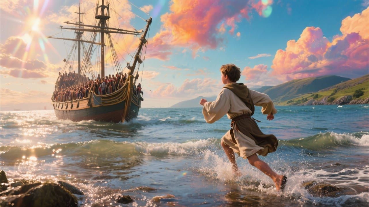 Saint Patrick Escaping Slavery