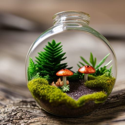 Mushroom Jar AI Generated Artwork NightCafe Creator