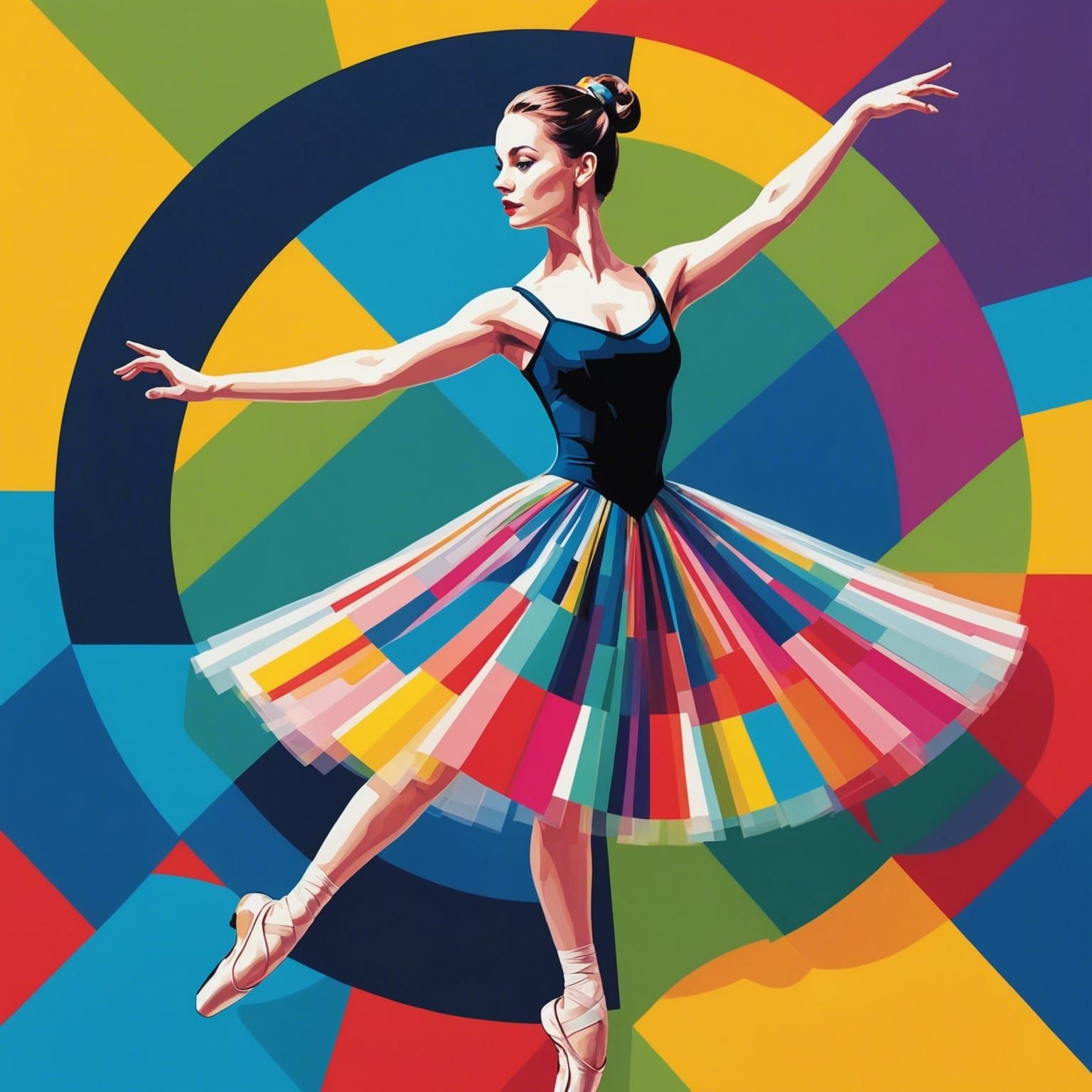 Pop art ballerina - AI Generated Artwork - NightCafe Creator