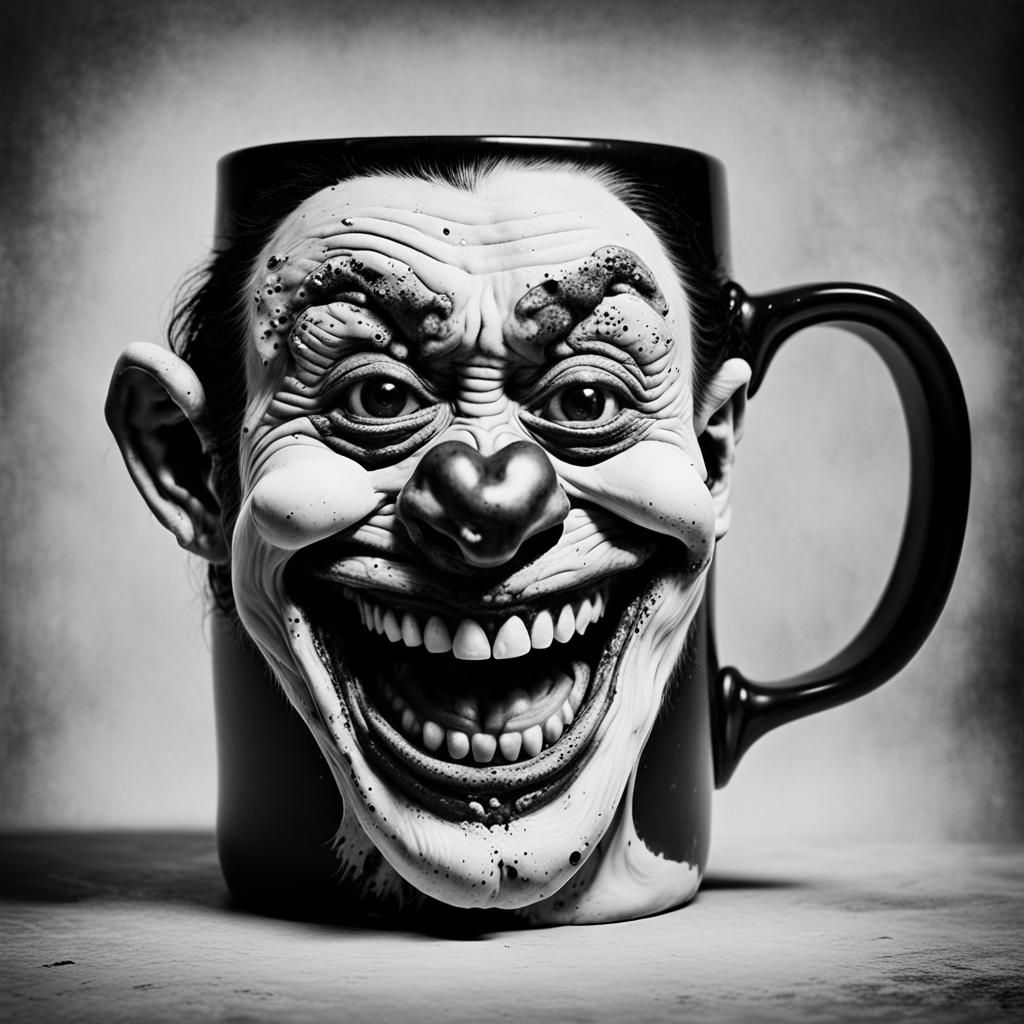 Zombie Monkey Monster Clown Prisoner Grinning Maniacally Bla...