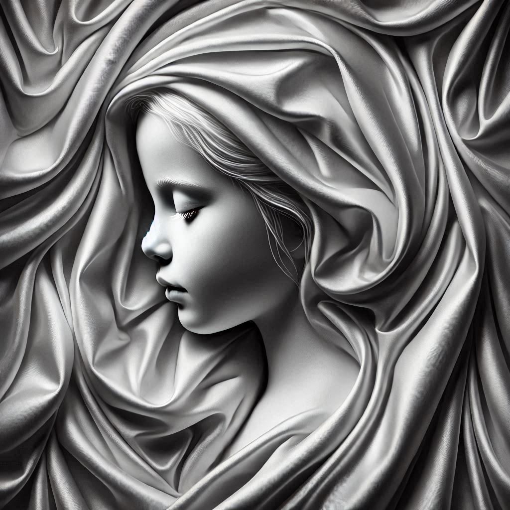 Night dreaming child portrait