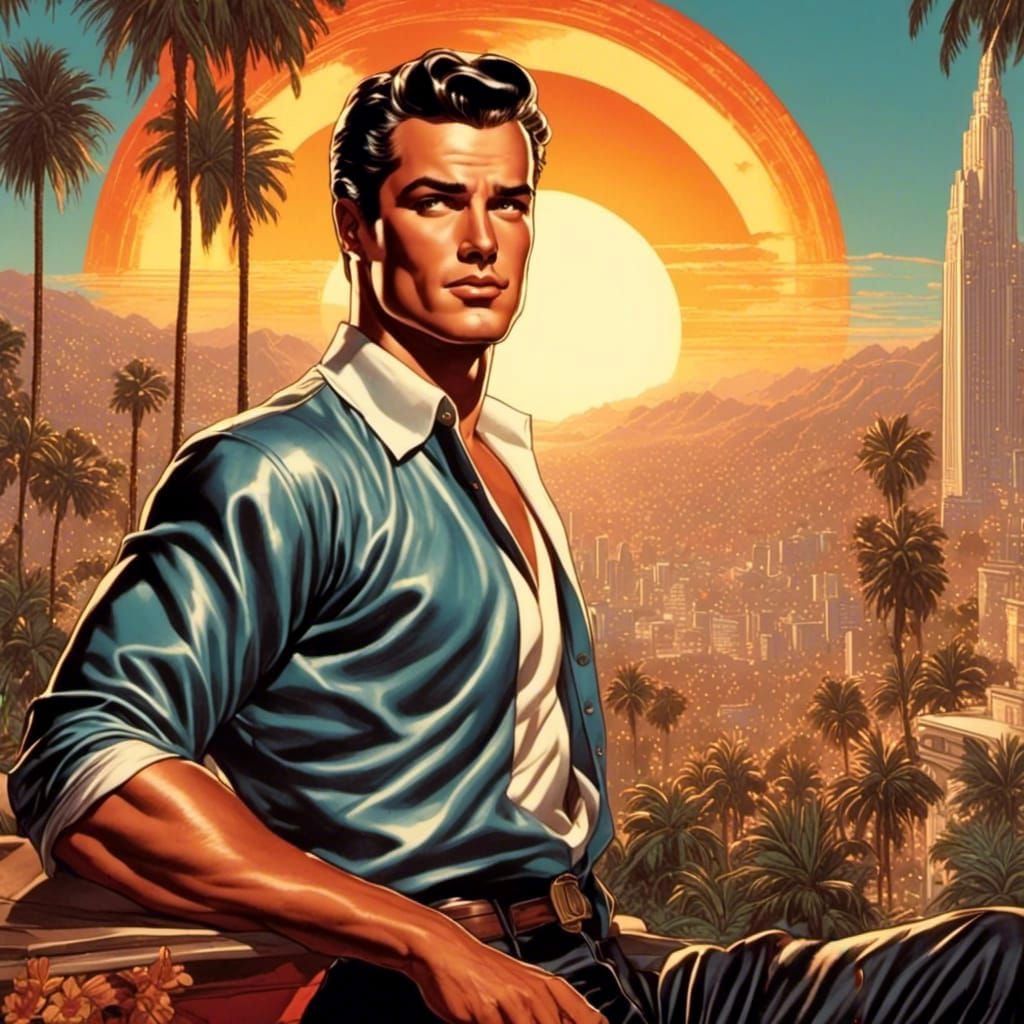 handsome 1950's actor