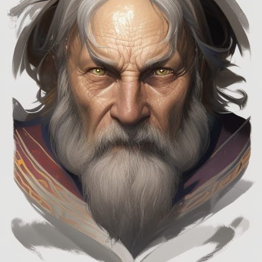 a old male wizard, rpg fantasy character portrait - AI Generated ...