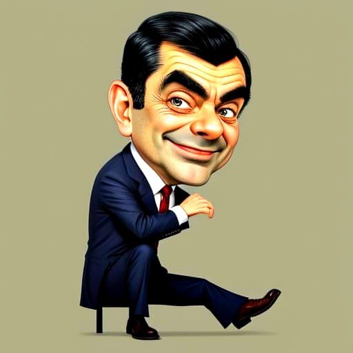 A friendly caricature of Mr. Bean.