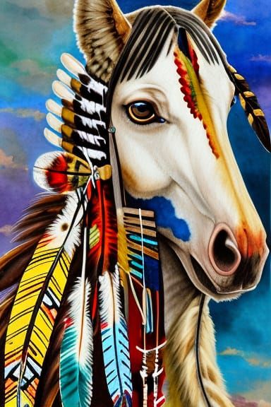 Majestic Pinto horse