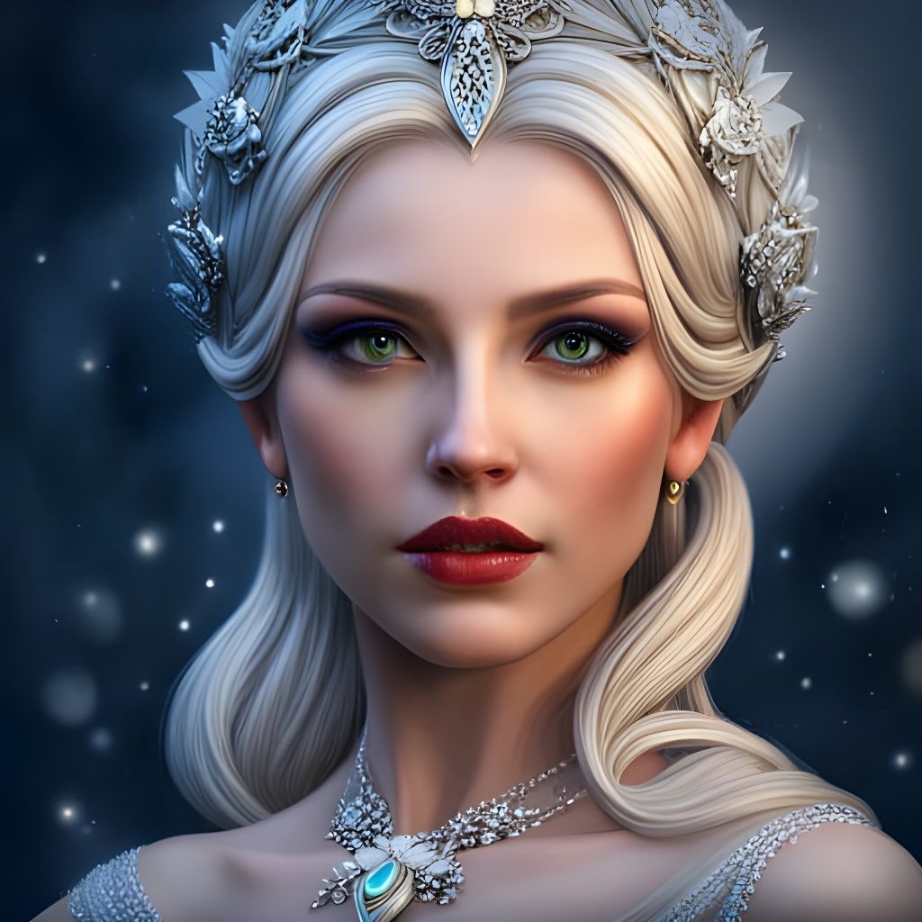 Fantasy Snow Queen - AI Generated Artwork - NightCafe Creator