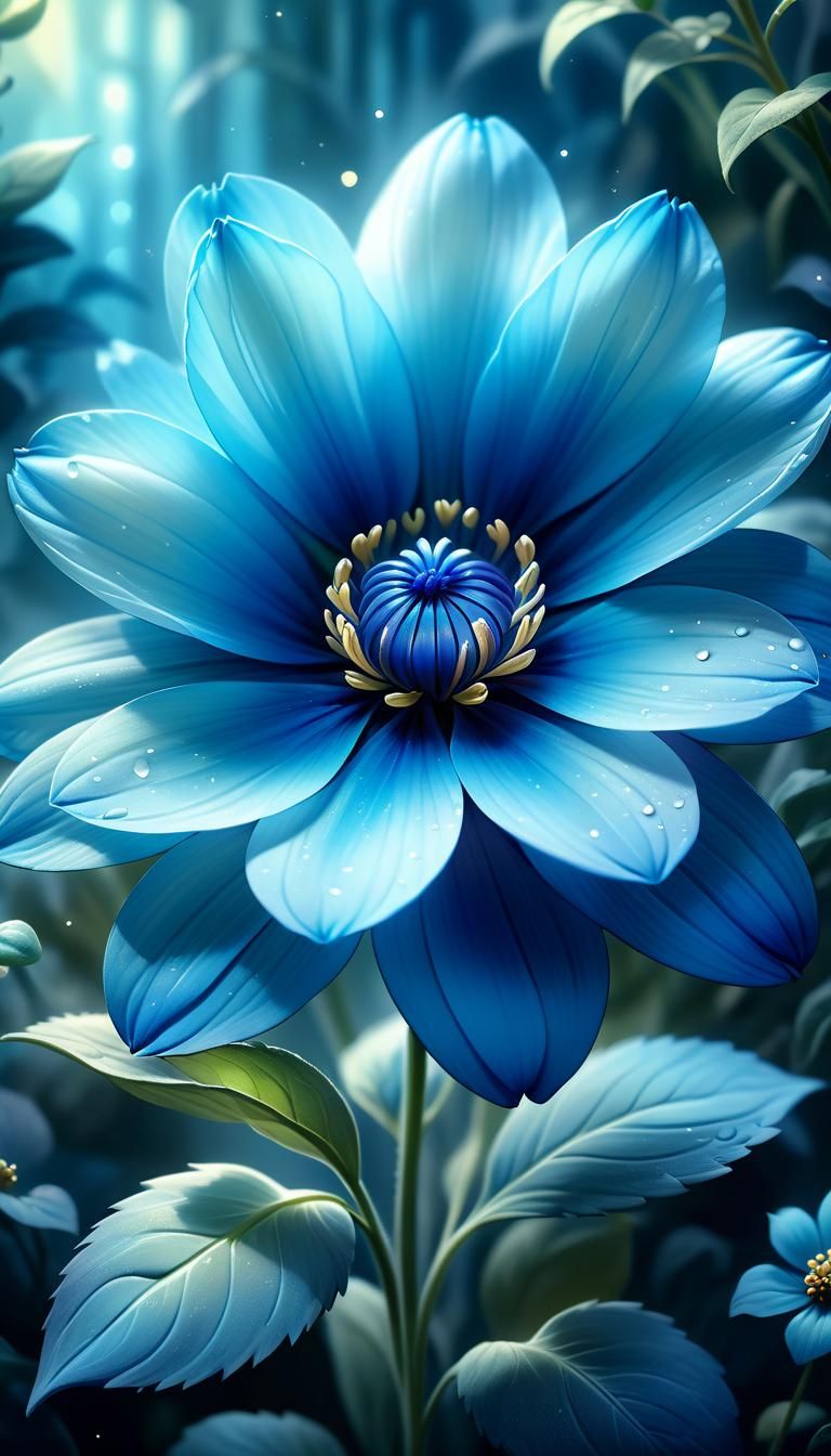 Enchanted Blue Bloom  by @Pip