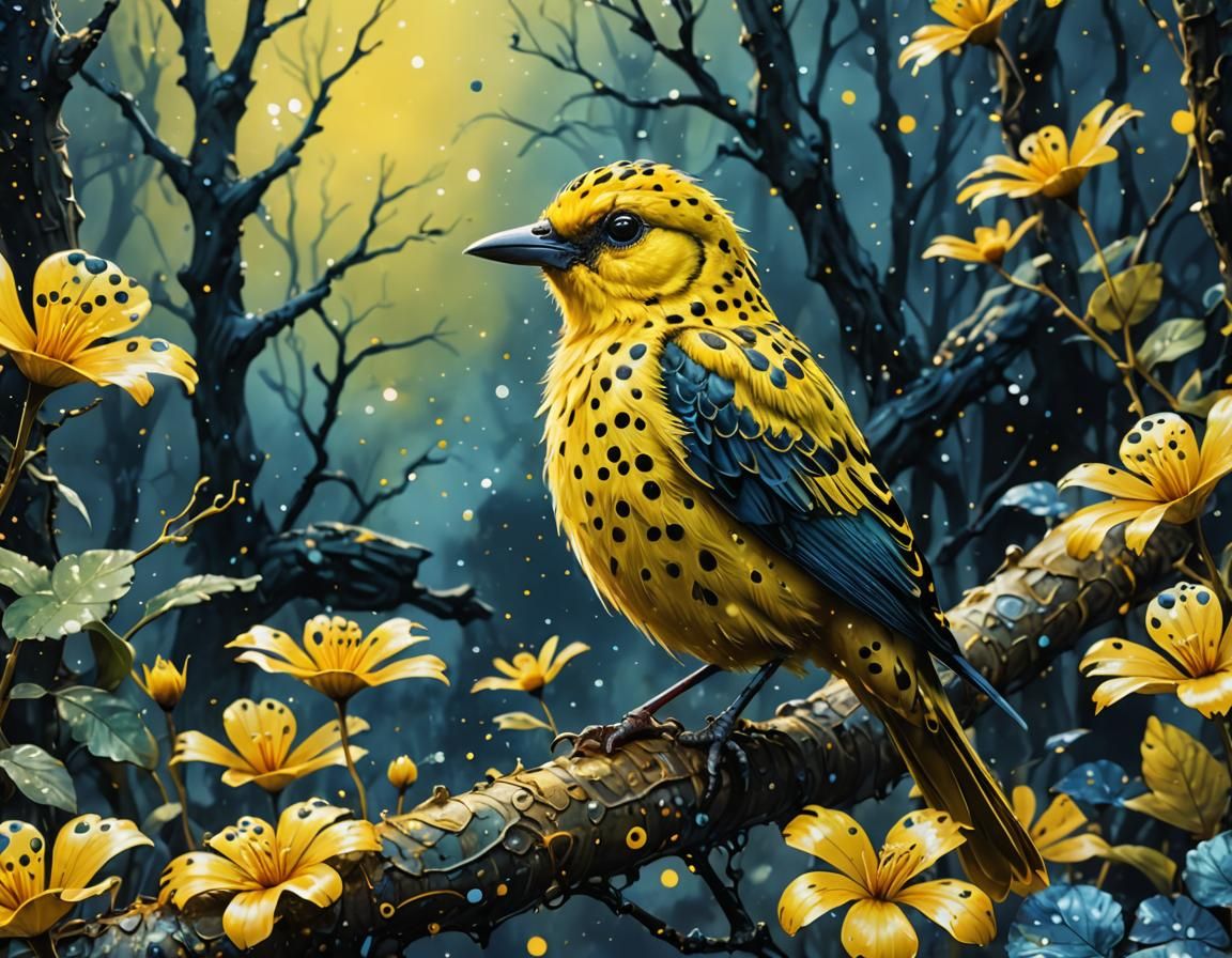 Yellow bird   by @D0npen