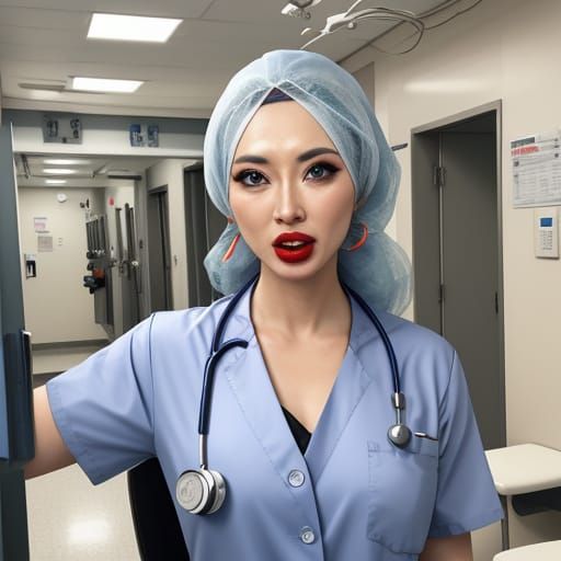 Surreal Hospital Scene