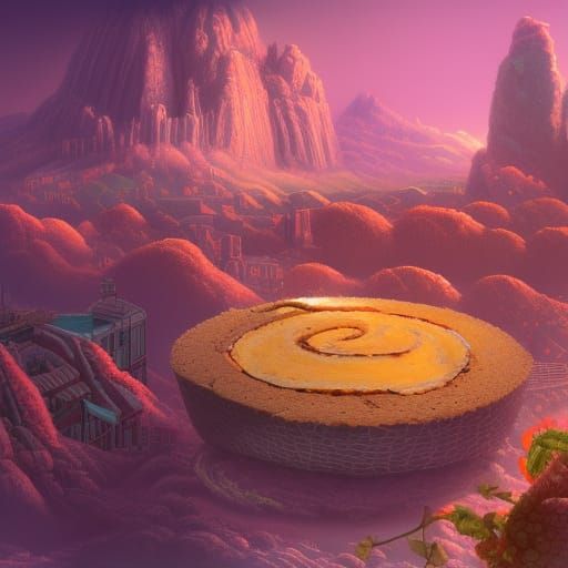 jam roll and custard AI Generated Artwork NightCafe Creator