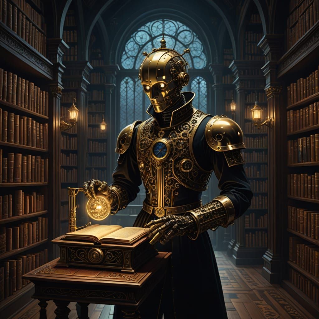 Robot Librarian  by @Ravenscar