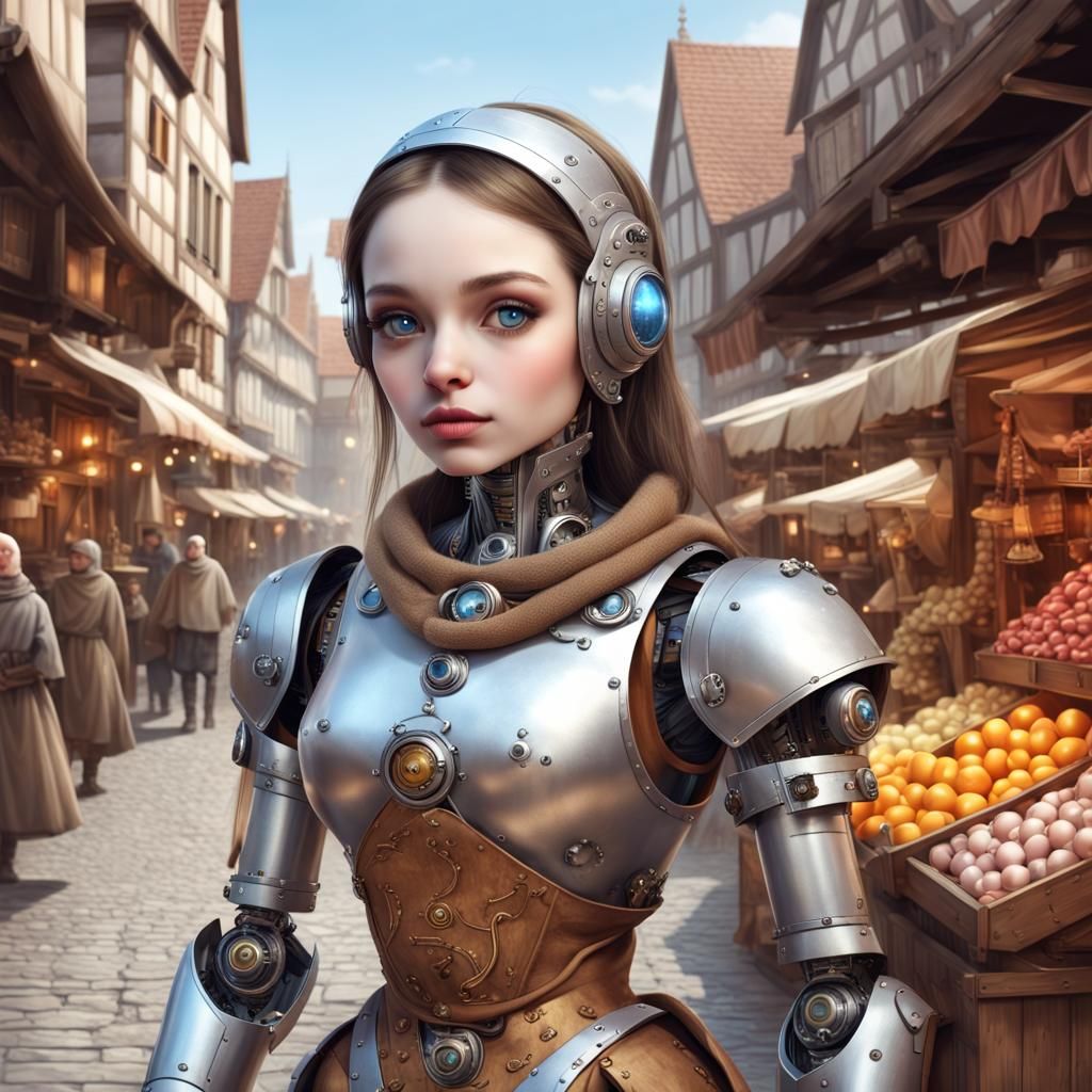 Medieval Robot Girl  by @Maarten Smeets