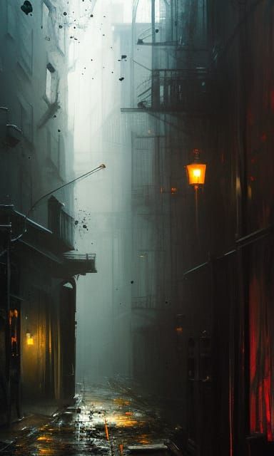 The alley - AI Generated Artwork - NightCafe Creator