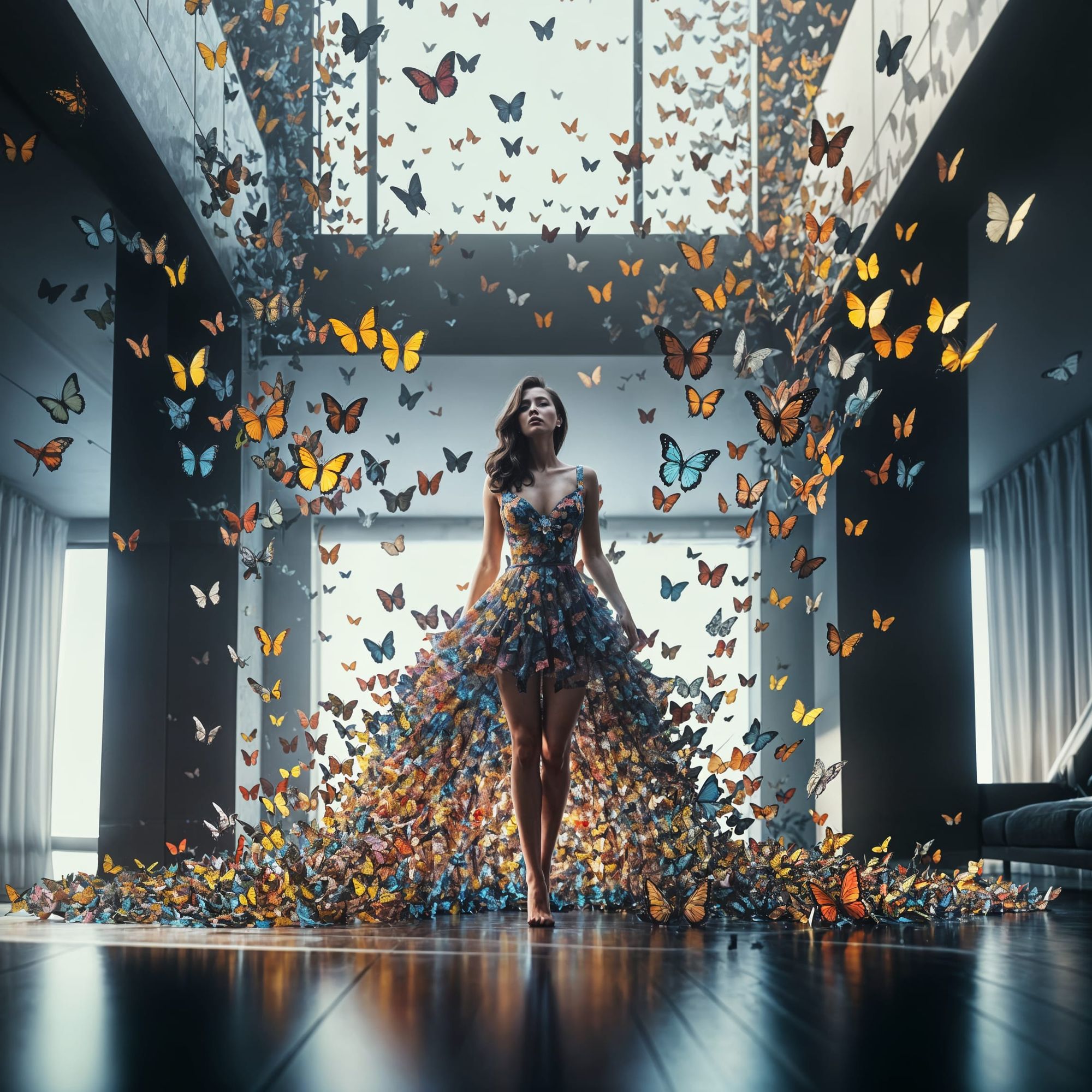 Butterflies Emerging in a Dress II