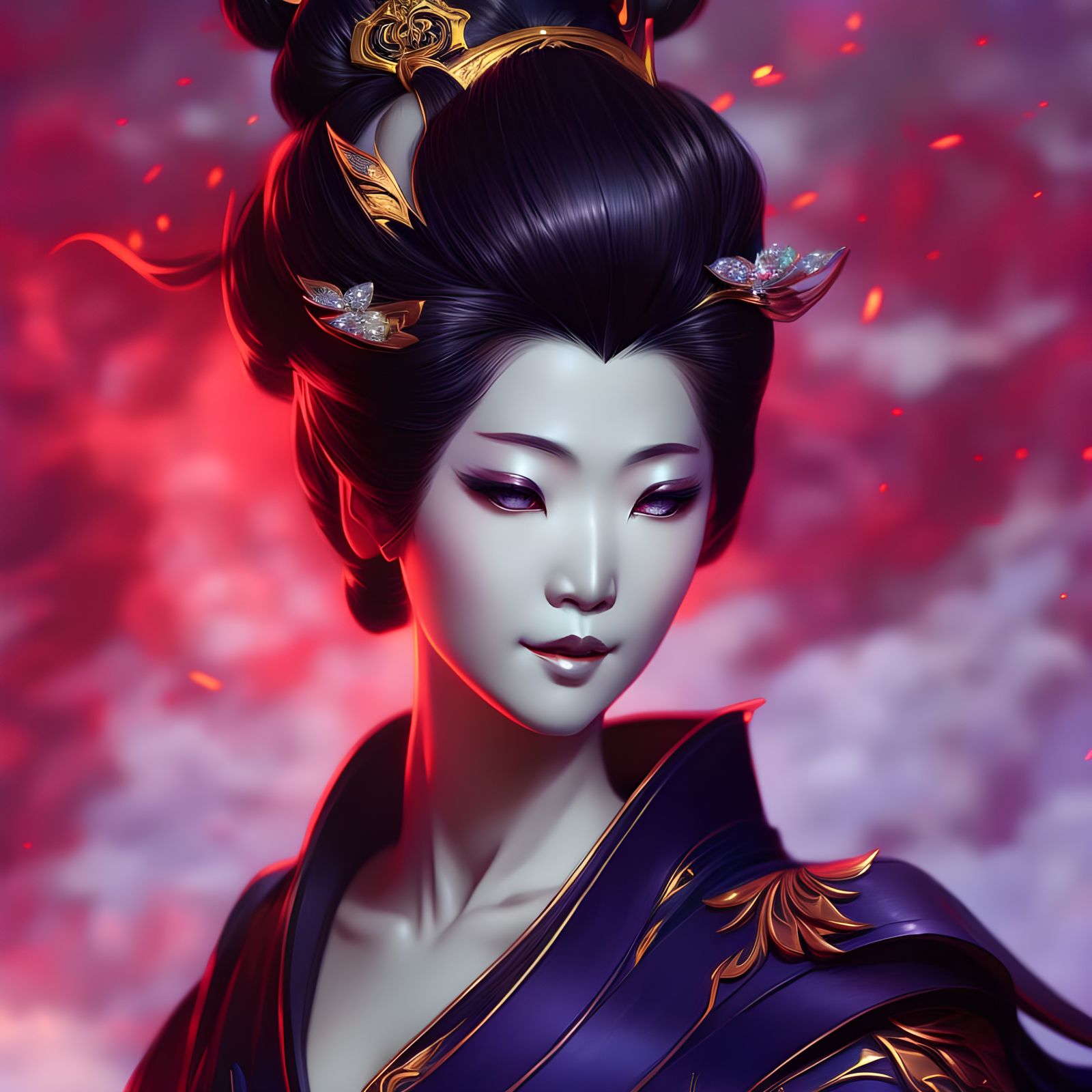 Geisha - AI Generated Artwork - NightCafe Creator