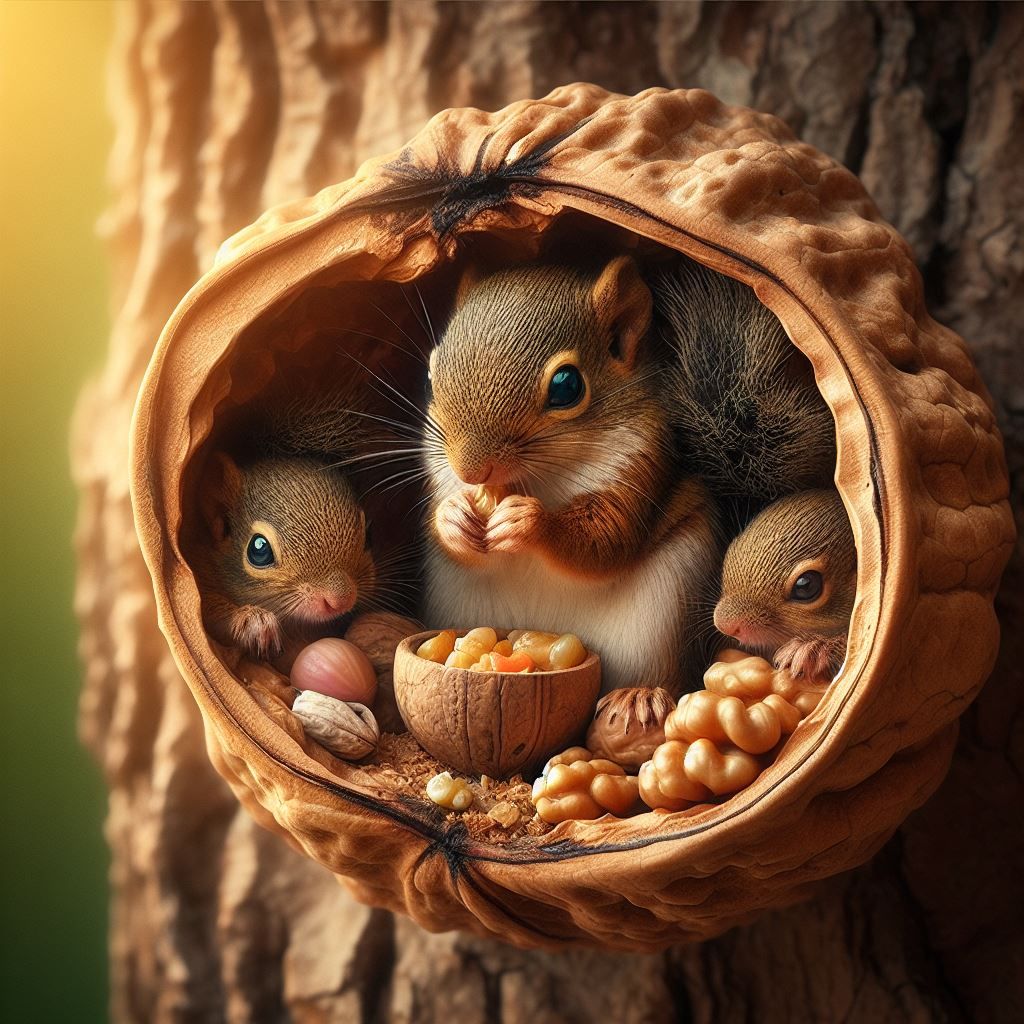 Squirrel Nutkins and family