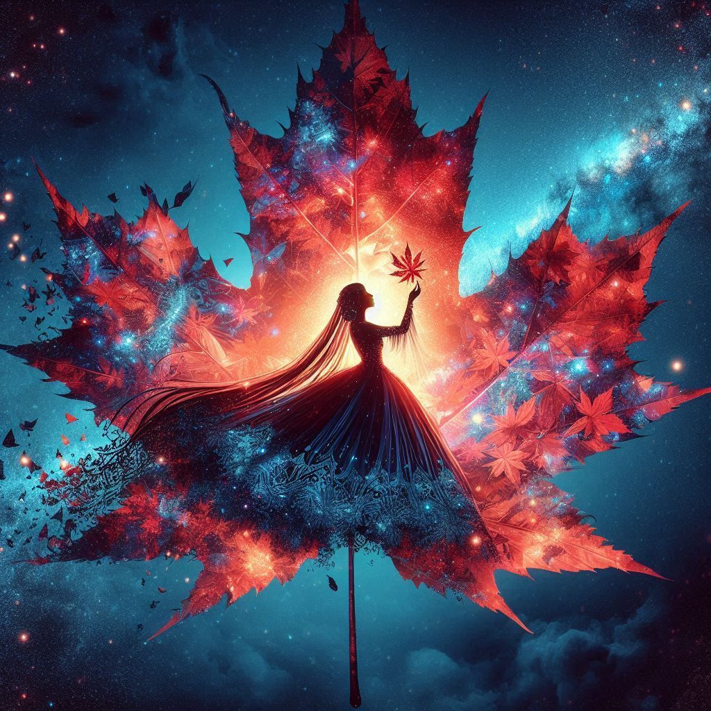 Maple Indian princess Double exposure