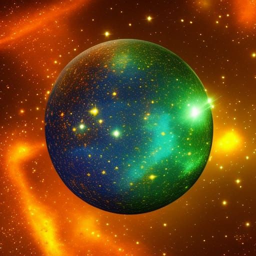 Cosmic Glass star, distinct lighting, detailed matte paintin...