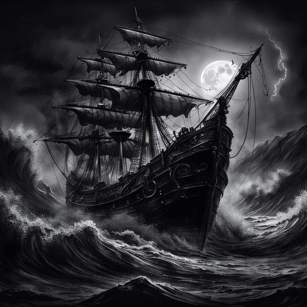 Galleon Sketch  by @mathy_art_girl_305