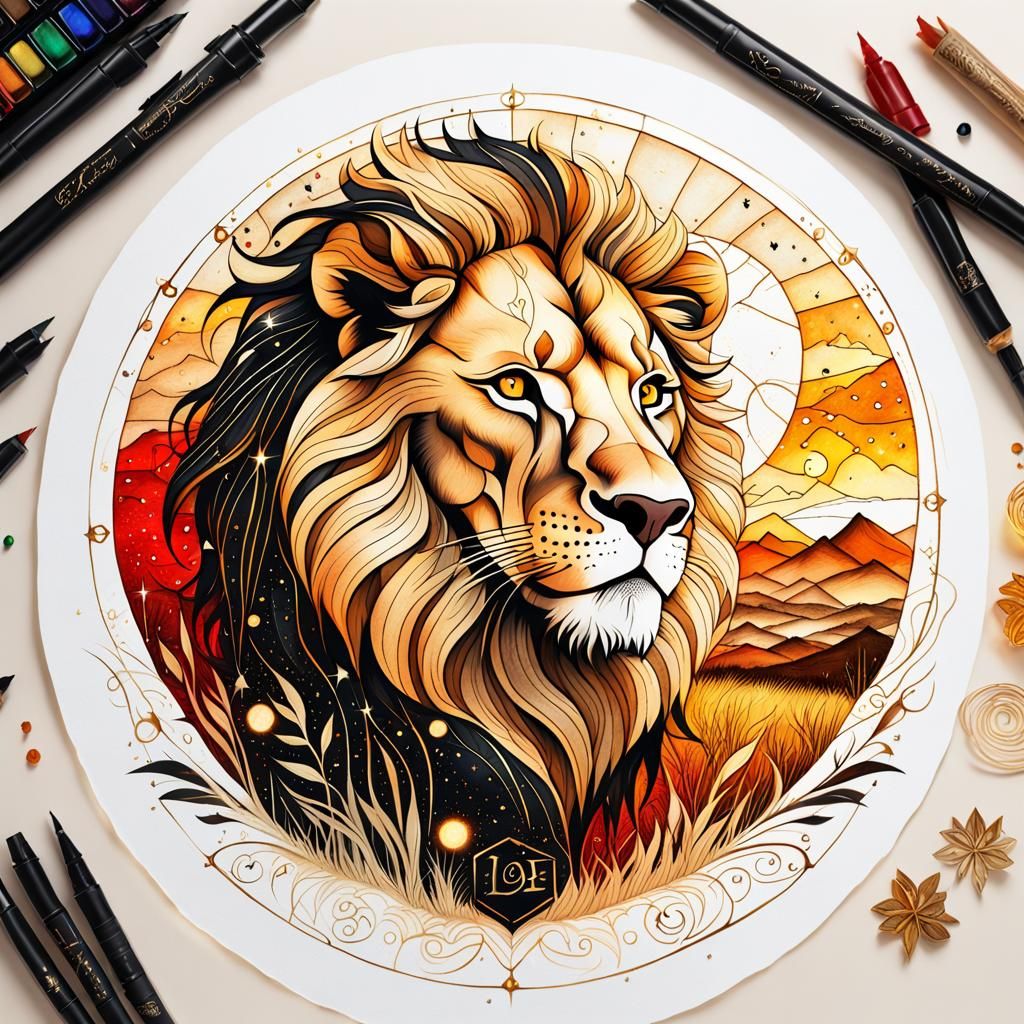 Sketching the King of the Beasts  by @Radiohead