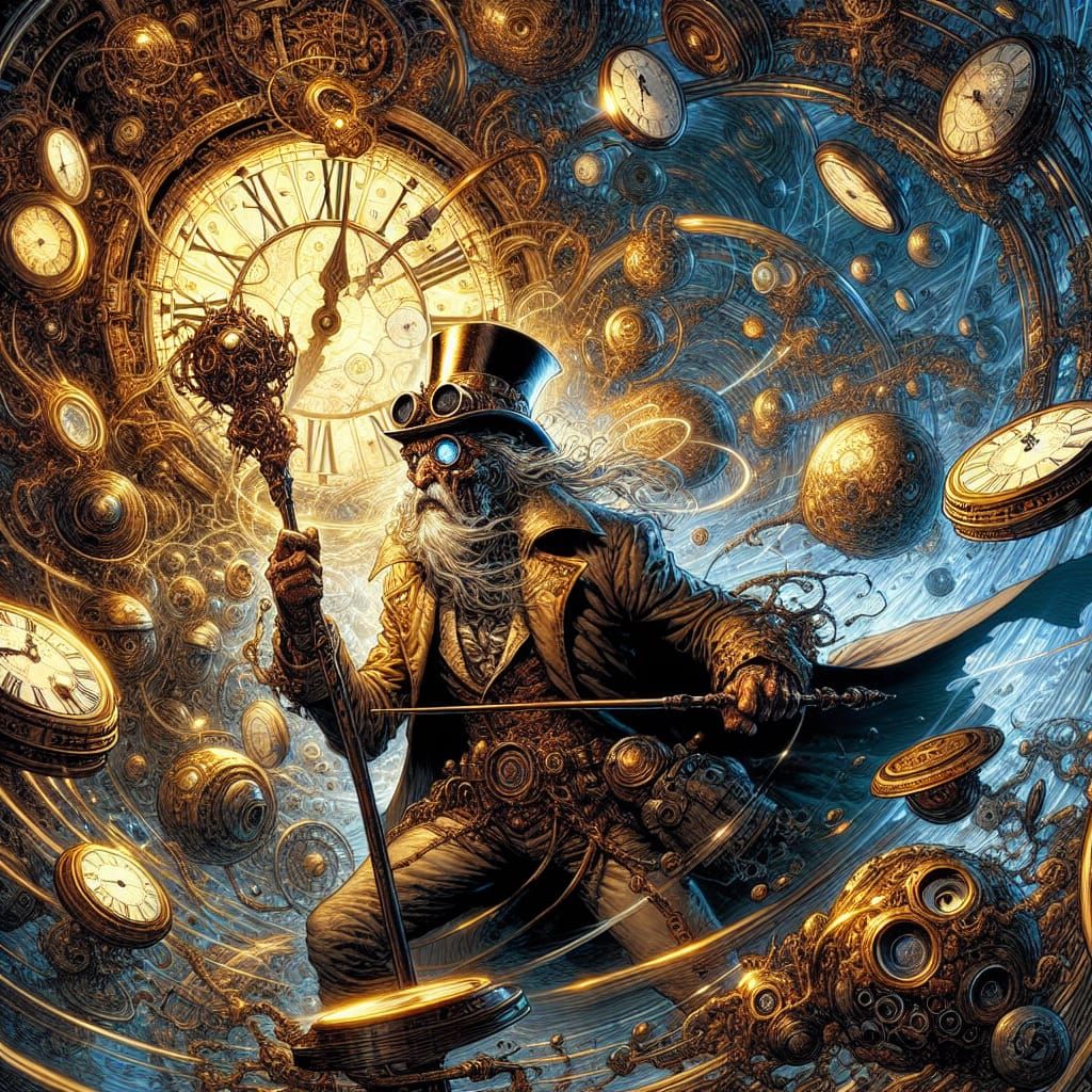 Dr. Chronos, the time bender, is changing the past   by @Mumbai AI