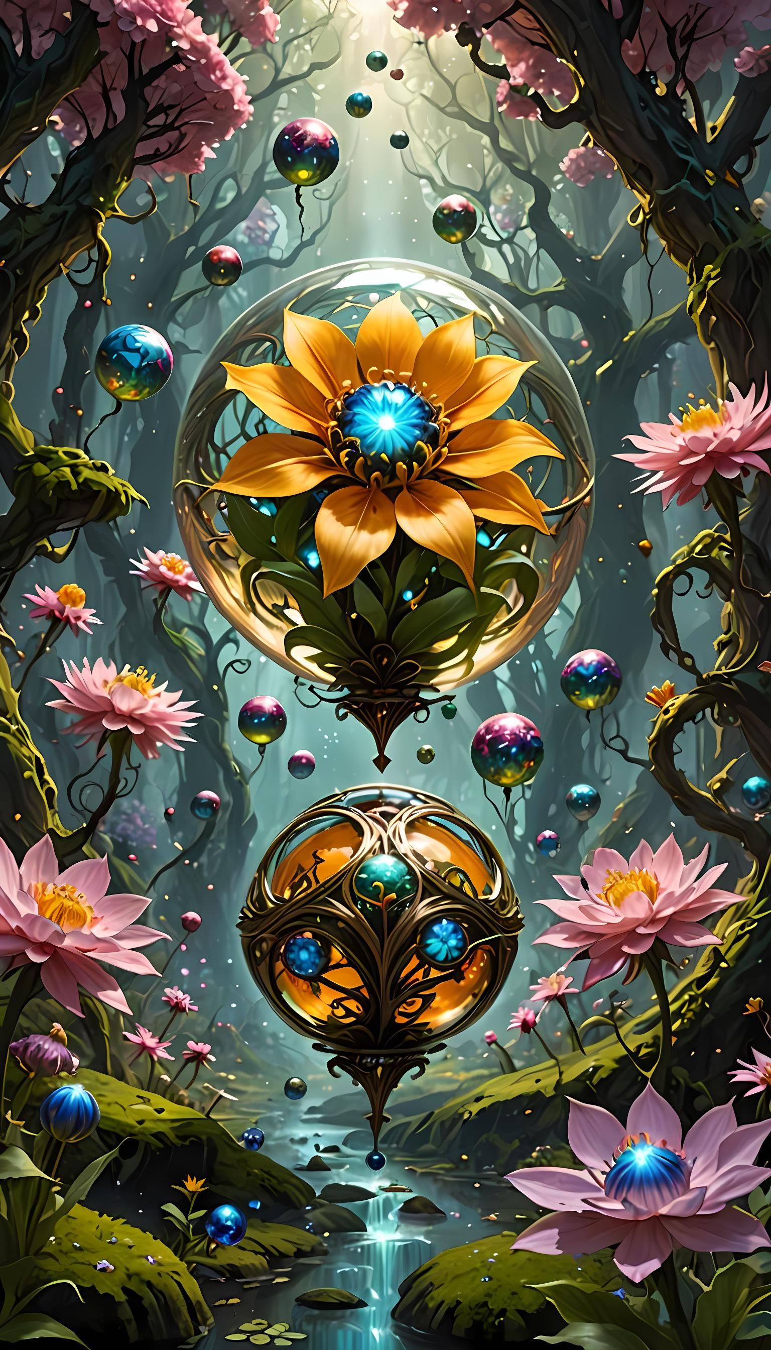 Metamorphic Cataclysm: Blossoming Spheres in Elven Realm