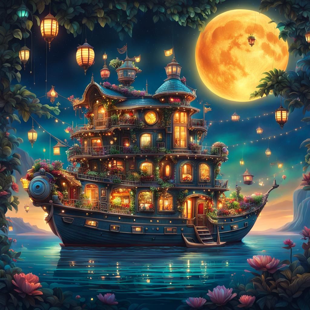 Fantasy Boat  by @Julie