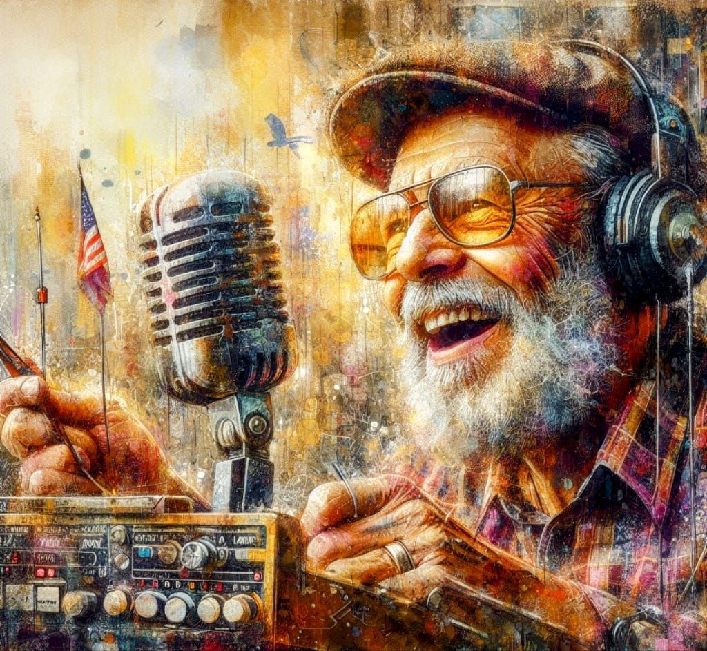 Old enthusiastic radio broadcaster