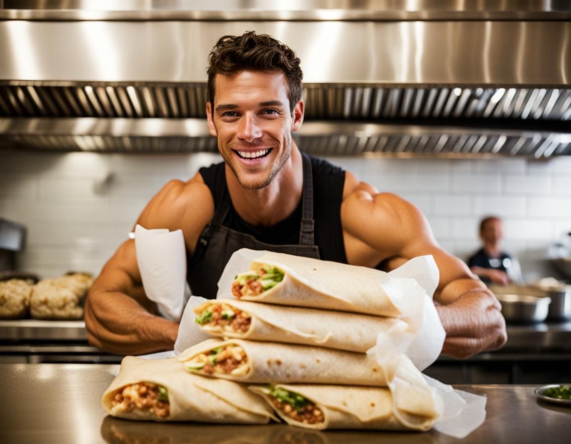 Burritos in a fast food restaurant