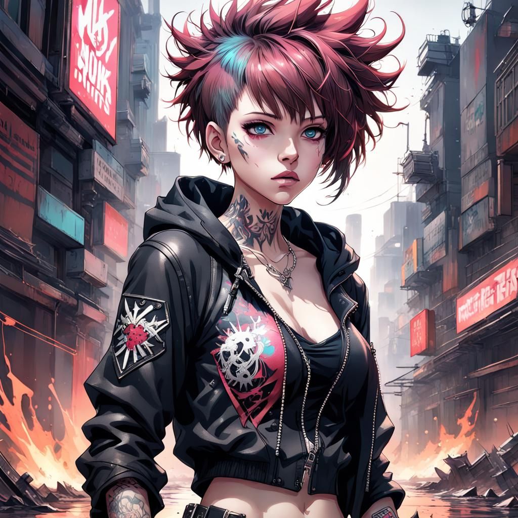 A anime punk girl...