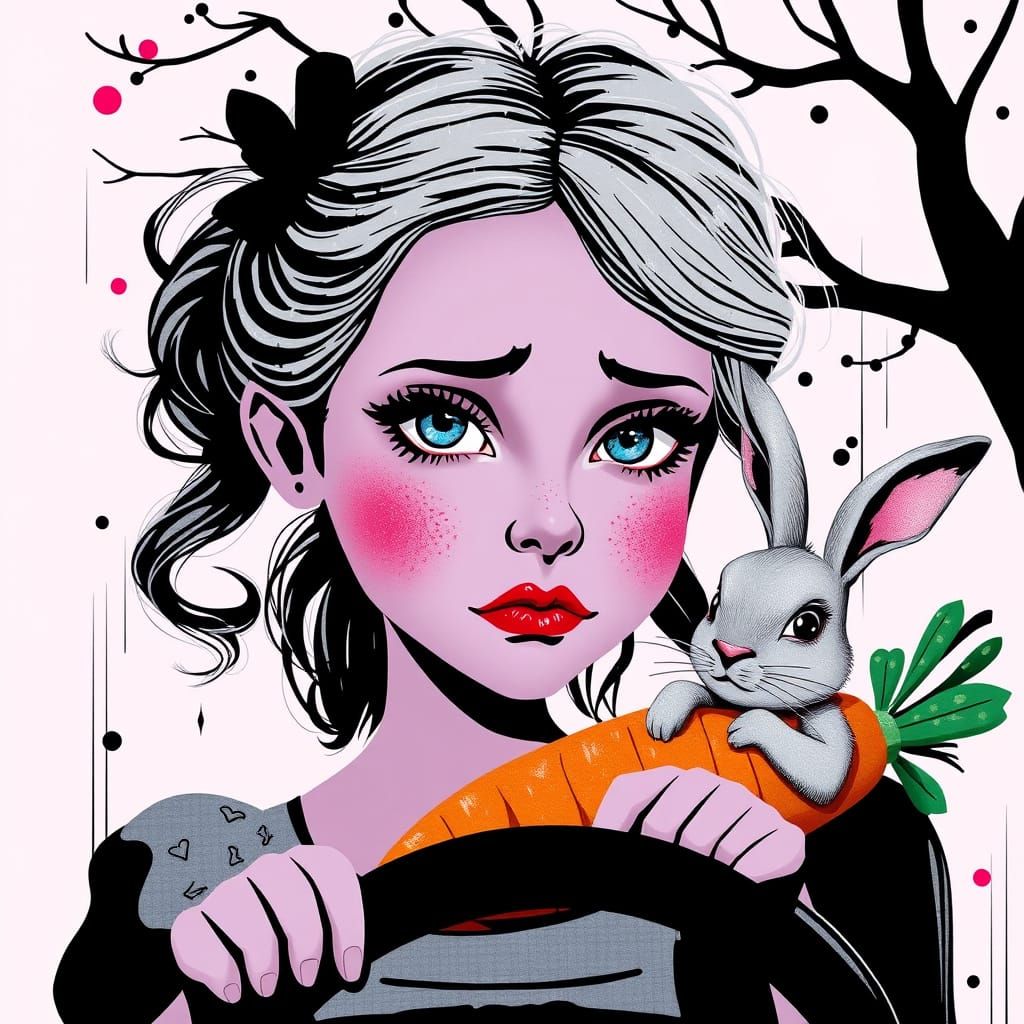 Melancholic Alice Meets the Mad Gardener in a Neo-Surreal Gl...