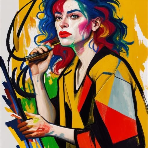 Oil on canvas, Colorful, Vivid, Sparkly, Scintillating, 8k resolution, Fractal, 3d, Bizarre, Lurid, Insane, Leaves, Hallucinatory, Psychede...