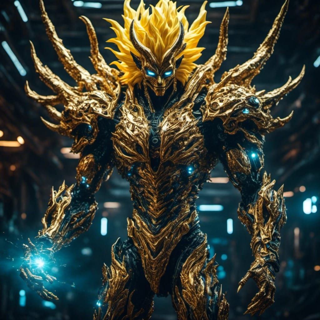 Super Sayan demon <lora:LapiFuturism:1.0> 