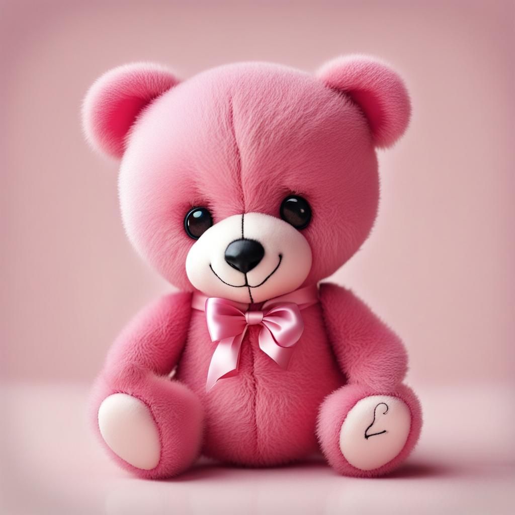 Pink cute teddy bear