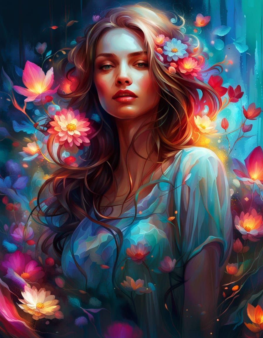 Flower girl - AI Generated Artwork - NightCafe Creator