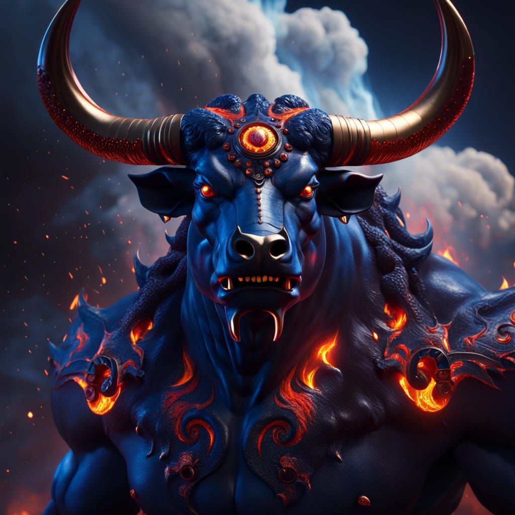 Demonic Bull #9 - AI Generated Artwork - NightCafe Creator