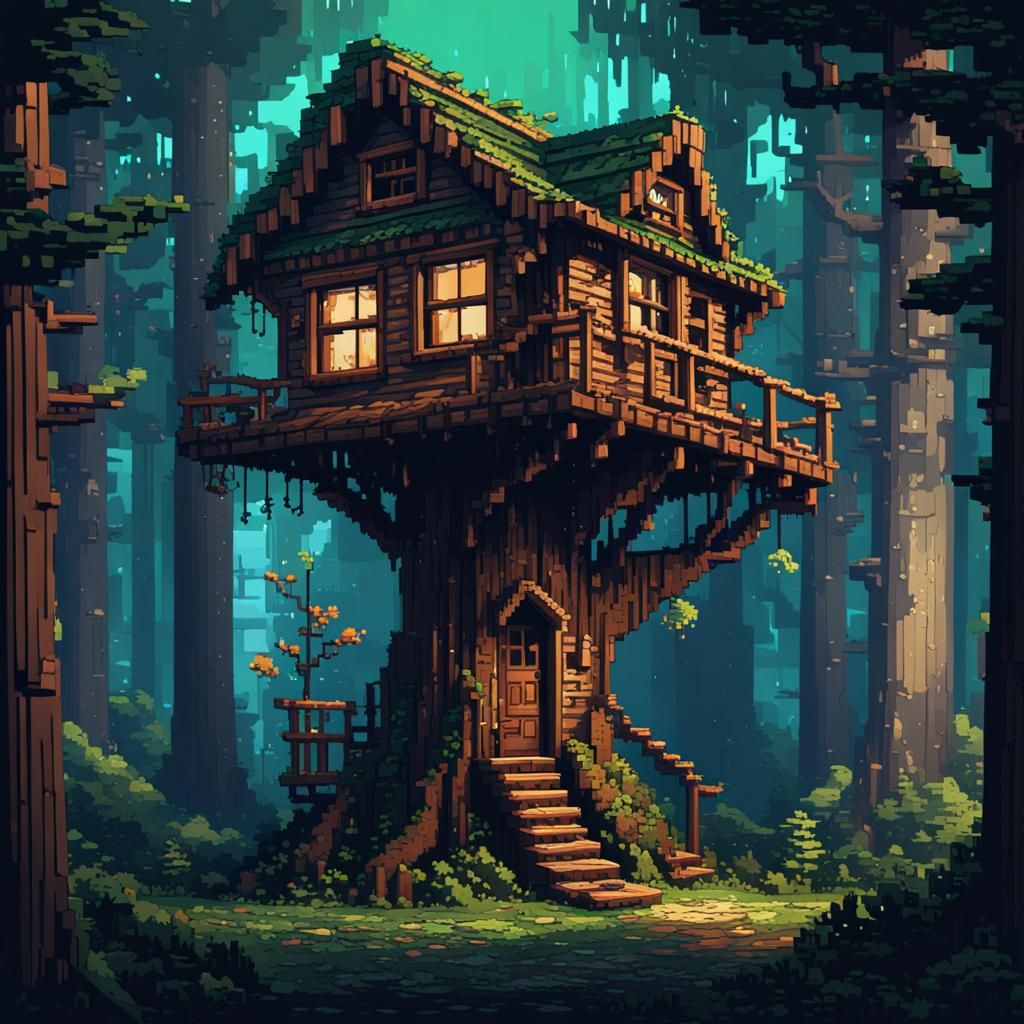 Tree house - AI Generated Artwork - NightCafe Creator