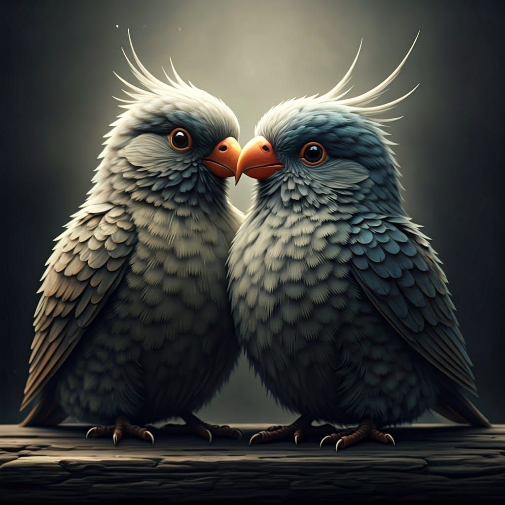 Love is in the Beak!  by @Omicron Theta Sapien 