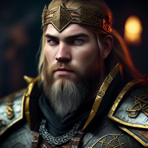 Fantasy Nordic Viking Jarl, In The Style Of Dungeons And Dragons - Ai 