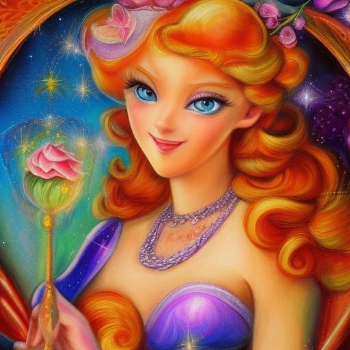 Princess Peach illustrated by Josephine Wall complementary c...